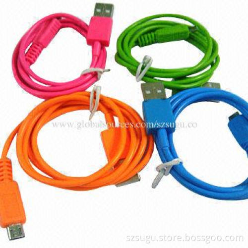 2014 Good design colorful USB data cable for Samsung, HTC, Nokia
